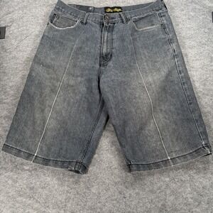 VTG Johnny Blaze Baggy Denim Shorts 36 Y2K 90s Hip Hop Wu-Tang Vibe